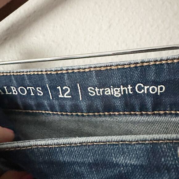 Talbots Straight Crop Jeans Romy Wash Dark Blue Women’s Size 12 - Picture 4 of 10